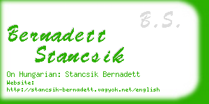 bernadett stancsik business card